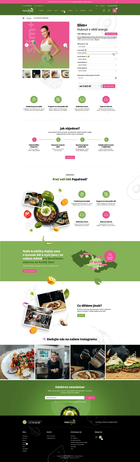 Ukázka webu PapaFood