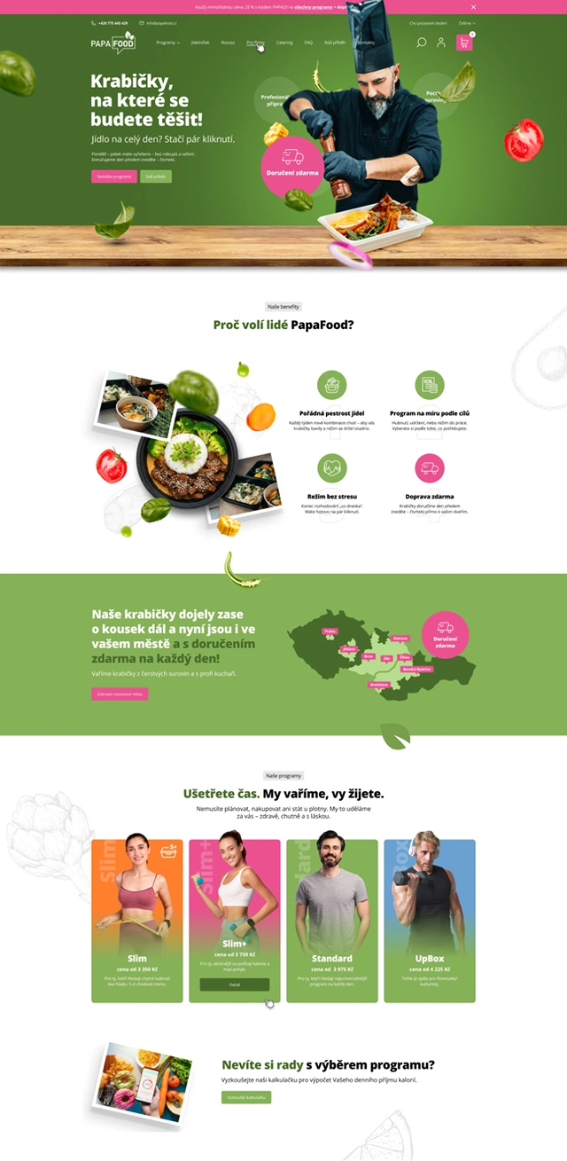 E-shop PapaFood po redesignu